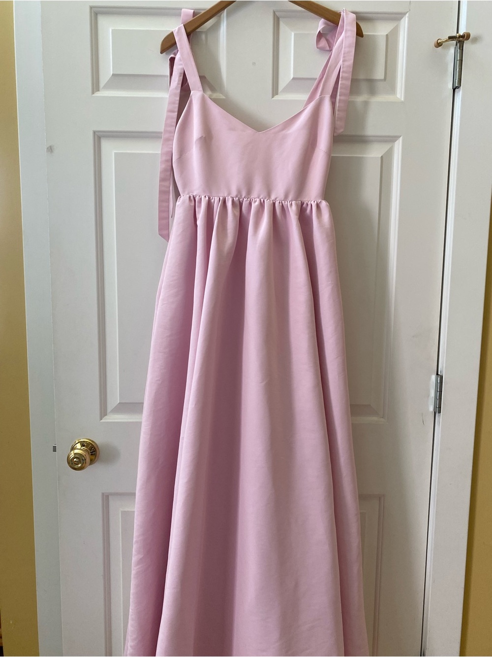 Sachin & Babi Dress Elanor Size 4 Tie Bow Straps Formal Evening BHLDN Pink